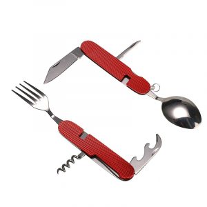 Набор складной вилка, ложка, нож (6в1)