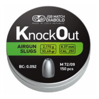 Пули JSB KnockOut SLUGS 2.170г. 6,35мм  150шт