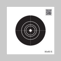 Мишень для пневматики 80х80 БИАТЛОН , 100шт