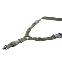 Ремень тактический оружейный одноточечный с антабкой QD для карабина, ружья, приклада, Леший 2.0 (зеленый) недорого