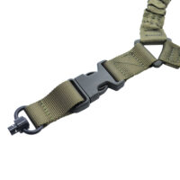 Ремень тактический оружейный одноточечный с антабкой QD для карабина, ружья, приклада, Леший 2.0 (зеленый) цена