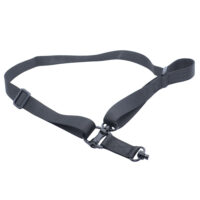 Ремень тактический оружейный Универсальный с 2-мя антабками QD для карабина, ружья, приклада, Леший 2.0 (черный)