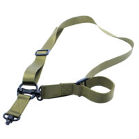 Ремень тактический оружейный Универсальный с 2-мя антабками QD для карабина, ружья, приклада, Леший 2.0 (зеленый)