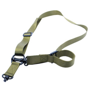 Ремень тактический оружейный Универсальный с 2-мя антабками QD для карабина, ружья, приклада, Леший 2.0 (зеленый) (ИП Рогаткин)
