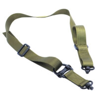 Ремень тактический оружейный Универсальный с 2-мя антабками QD для карабина, ружья, приклада, Леший 2.0 (зеленый) цена