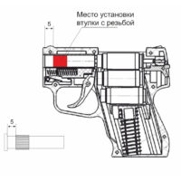 Имитатор дульного среза для аэрозольного пистолета Добрыня 4
